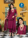 Zil By Kaya Roman Silk Online Kurti With Bottom Dupatta Wholesale
